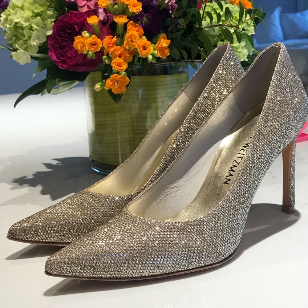 Stuart Weitzman Sparkle Glitter Pump Size 6.5